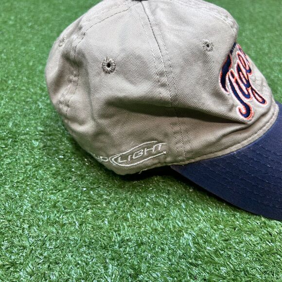 Detroit Tigers Bud Light Tan/Blue MLB Brand Baseball Hat OSFA - Picture 2 of 5